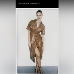 Zara Faux Leather Dress- Size L